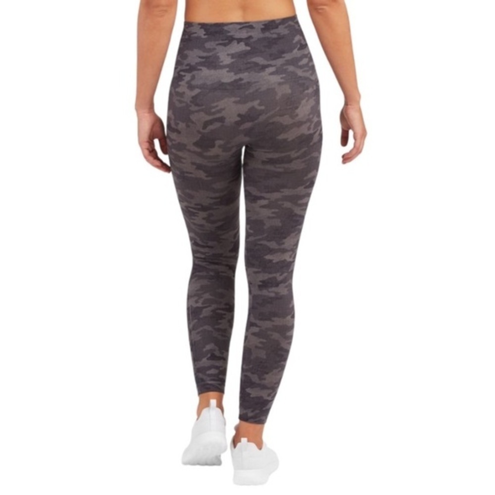SPANX Look At Me Now Leggings Gray Black Camo sz Medium - Picture 4 of 13